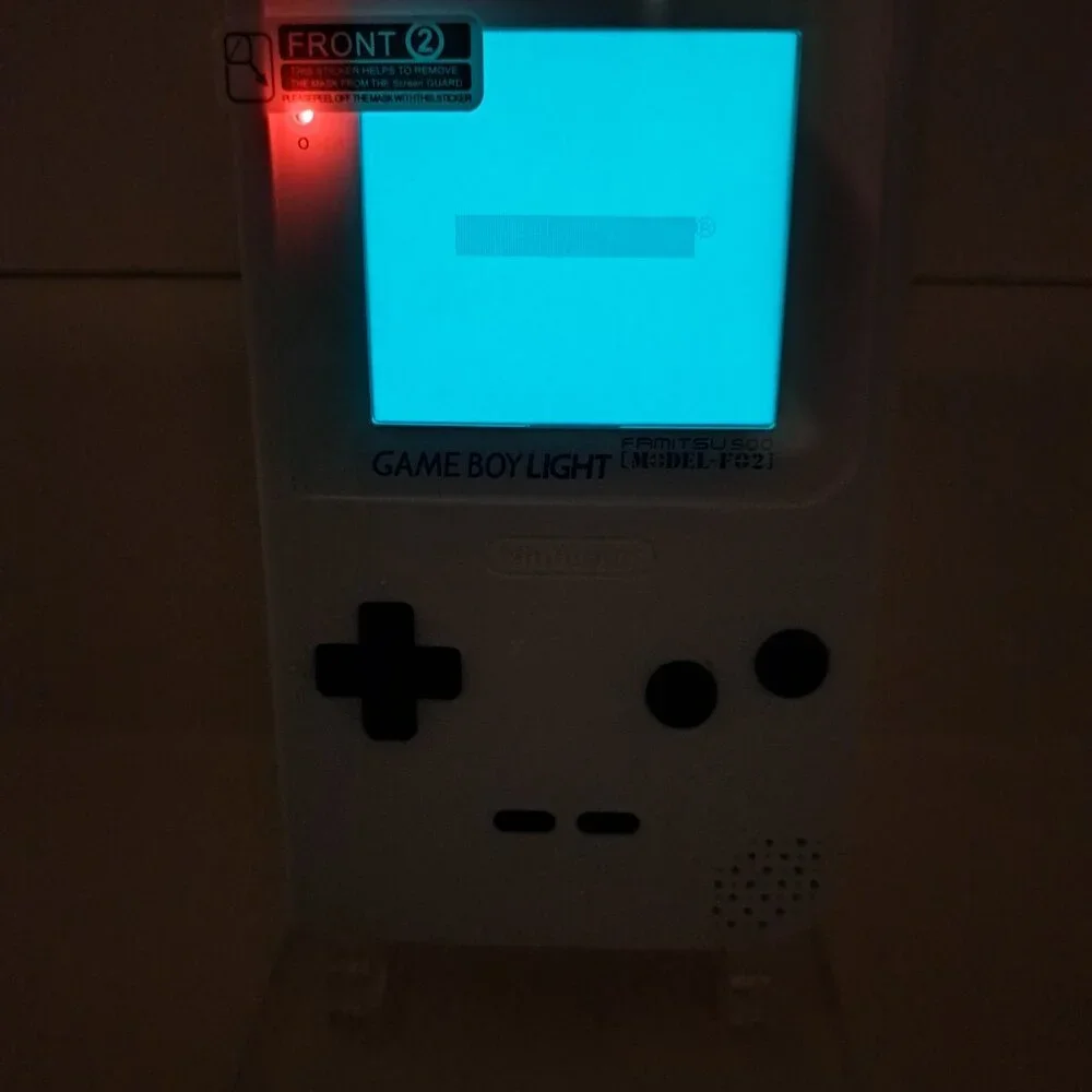 Rare Collectible Refurbished Gameboy Light White Original Screen Backlit